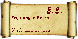 Engelmayer Erika névjegykártya